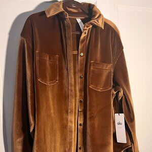 NWT - never worn - ALO Yoga-  Ribbed Velour Mountain Side Shacket